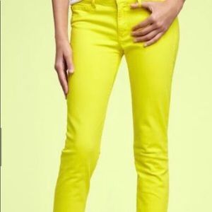 Gap Yellow Ankle Legging Jeans
